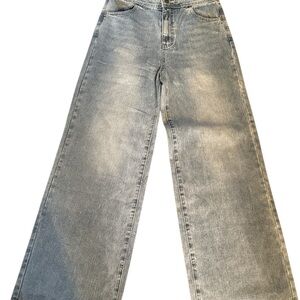 Together Stonewashed light denim Wide-Leg Jeans